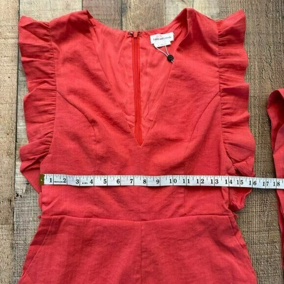 Lovers and Friends coral pink jill romper medium - Picture 2 of 10
